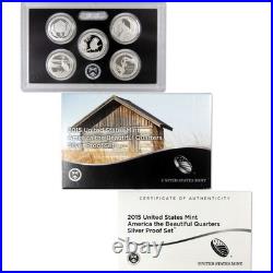 2015 America the Beautiful Quarter Silver Proof Set U. S. Mint OGP COA