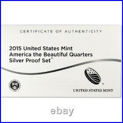 2015 America the Beautiful Quarter Silver Proof Set U. S. Mint OGP COA