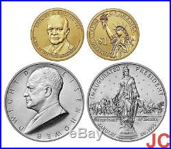 2015 Eisenhower Coin & Chronicles Set Reverse Proof PPDS Silver AX2 Presidential