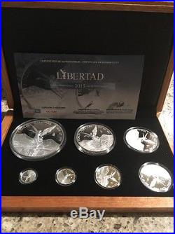 2015 Official 7 Coin Libertad Silver Proof Set #193/250