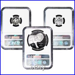 2015 Proof Silver March of Dimes 3pc. Set NGC PF70 Early Releases Blue ER Label