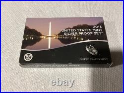 2015-S US Mint Silver Proof Set with COA & Box 14 Coins 90%