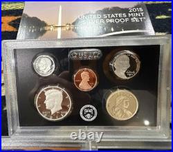 2015-S United States Silver Mint Proof Set 14 Coin WithCOA & OGP