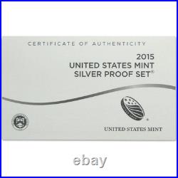 2015 Silver Proof Set U. S. Mint Original Government Packaging OGP COA