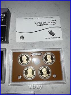 2015 United States Mint Silver Proof Set With Box And COA! On Sale, Free Ship