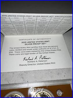 2015 United States Mint Silver Proof Set With Box And COA! On Sale, Free Ship 2015 United States Mint Silver Proof Set With Box And COA! On Sale, Free Ship