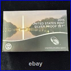 2015 United States Mint Silver Proof Set WithBox, COA