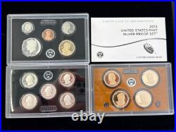 2015 United States Mint Silver Proof Set WithBox, COA