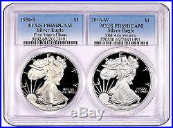 2016 30th Anniversary Special Silver Eagle 2-Coin Proof Set with 1st Year of I