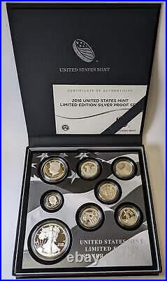 2016 LTD ED SILVER 8-pc PROOF SET