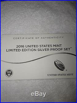 2016 Limited Edition Silver Proof 8 coin Set with COA and Box