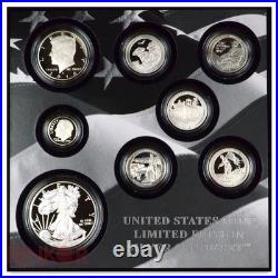 2016-S Limited Edition Silver 8-Coin Proof Set Box and CoA