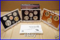 2016 S US Mint SILVER PROOF Set 13 Coins Kennedy ATB $1 Dime Penny with BOX COA