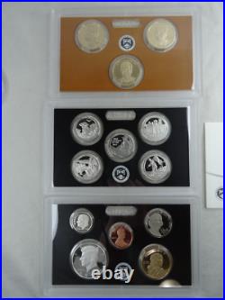 2016-S US Mint Silver Proof Set with COA & Box 13 Coins 90% United States