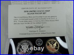 2016-S US Mint Silver Proof Set with COA & Box 13 Coins 90% United States 2016-S US Mint Silver Proof Set with COA & Box 13 Coins 90% United States