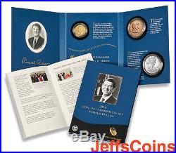 2016 S W Ronald Reagan President Coin & Chronicles Set Reverse 16PA Silver Eagle