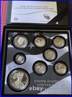 2016 United States Mint all 8 Silver Coons Proof Set Limited Edition WithCOA 2016 United States Mint all 8 Silver Coons Proof Set Limited Edition WithCOA