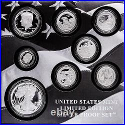 2016 Us Mint Limited Edition Silver Proof Set? 8 Coin? Box & Coa Sae? Trusted