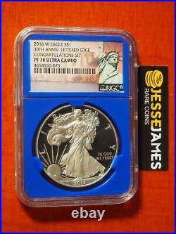 2016 W Proof Silver Eagle Ngc Pf70 Ultra Cameo From The Congratulations Set