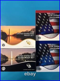 2016 united states mint clad & silver proof sets