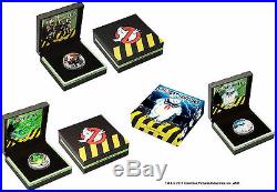 2017 Complete 3-coin SET GHOSTBUSTERS Crew Slimer Stay Puft 3oz SIlver Proof $1