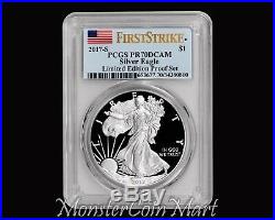 2017-S $1 Silver Eagle PCGS PR70DCAM FIRST STRIKE Limited Edition Proof Set