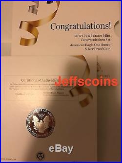 2017 S Proof Congratulations Set American Eagle Silver US Mint 1 Ounce