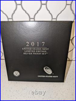 2017 S Proof Silver Eagle Limited Edition Proof Set In Ogp