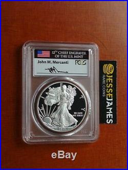 2017 S Proof Silver Eagle Pcgs Pr70 Mercanti First Day Issue Limited Edition Set