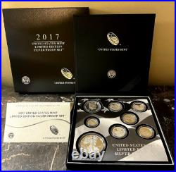 2017-S US Limited Edition Silver Proof Set 8 Coin Set Box & COA-(bin6100MB) 2017-S US Limited Edition Silver Proof Set 8 Coin Set Box & COA-(bin6100MB)