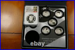 2017 S US MINT LIMITED EDITION SILVER PROOF SET With 50C NGC PF 69 (MISSING EAGLE)