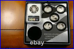 2017 S US MINT LIMITED EDITION SILVER PROOF SET With 50C NGC PF 69 (MISSING EAGLE)