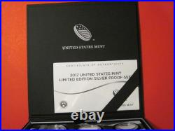 2017 U. S. Mint Limited Edition Silver Proof Set Proof Set 8 Coins with COA