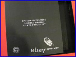2017 U. S. Mint Limited Edition Silver Proof Set Proof Set 8 Coins with COA
