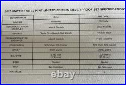 2017 US Mint Limited Edition Silver Proof Set (17RC) Includes COA