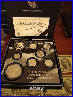2017 US Mint Limited Edition Silver Proof Set In OGP & Rare S Silver Eagle