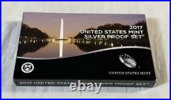 2017 US Mint Silver Proof Set Complete Box COA 90% Silver Coins S Mint
