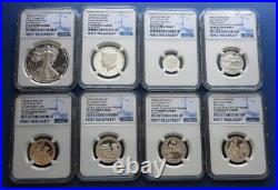 2017 Us Mint Limited Edition 8-coin Silver Proof Set. Ngc Certified. Pf69 Uc. Fr