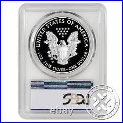2017 W $1 1oz Proof Silver Eagle Pcgs Pr70 Dcam First Strike W Mint Label