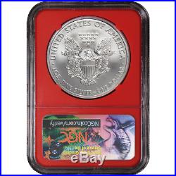 2018 $1 American Silver Eagle 3 pc. Set NGC MS70 Black ER Label Red White Blue