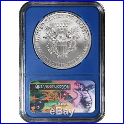 2018 $1 American Silver Eagle 3 pc. Set NGC MS70 Black ER Label Red White Blue