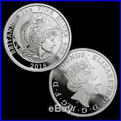 2018 2-Coin Silver 1 oz Britannia Proof/Reverse Proof Set SKU#172499