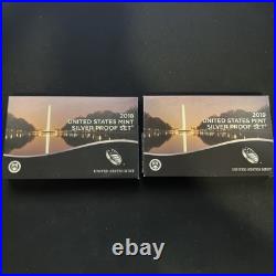 2018 & 2019 US Mint Silver Proof Set WithCOA NEW