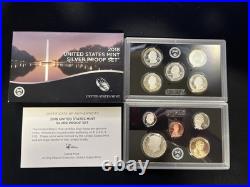 2018 & 2019 US Mint Silver Proof Set WithCOA NEW