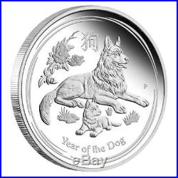 2018 Australia Lunar Year of the DOG Silver Proof 3-Coin Set 2oz 1oz 1/2oz