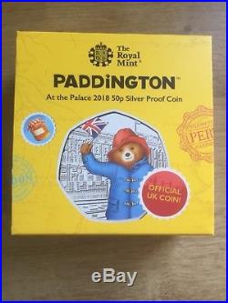 2018 Brand New Out Paddington Bear At The Palace 50p Silver Proof The Second One