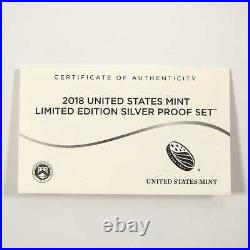 2018 Limited Edition Silver Proof 8 Coin Set OGP COA SKUCPC2786