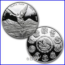 2018 Mexico 5-Coin Silver Libertad Proof Set (1.9 oz, Wood Box) SKU#162429