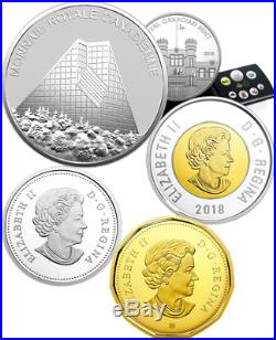 2018 Pure Silver Colourised Coin Set Classic Canadian Proof 7Pieces RCM