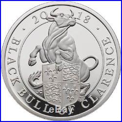 2018 Royal Mint The Black Bull of Clarence UK £2 1oz Silver Proof Coin